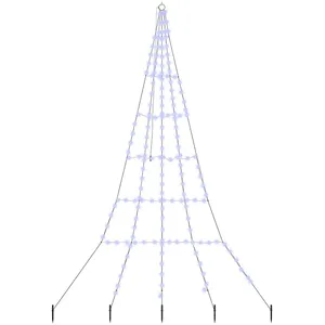Comparateur de prix : vidaXL Vidaxl Arbre De Noël Led Avec 168 Led Bleu 511 Cm Métal