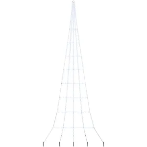 Comparateur de prix : vidaXL Vidaxl Arbre De Noël Led Avec 276 Led Blanc Froid 511 Cm Métal