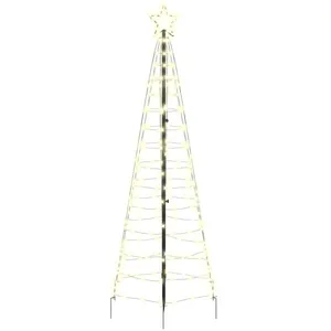 vidaXL Vidaxl Arbre De Noël Led Avec 390 Led Blanc Chaud 250 Cm Fer pas cher