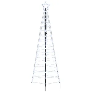 vidaXL Vidaxl Arbre De Noël Led Avec 390 Led Blanc Froid 250 Cm Fer