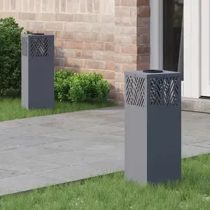 vidaXL Lumière de chemin LED solaire Chevron 2 pcs Anthracite pas cher