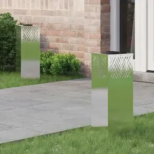 Comparateur de prix : vidaXL Lumière de chemin LED solaire Chevron 2 pcs Acier inoxydable