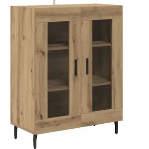 vidaXL Buffet Chêne artisanal 69,5 x 34 x 90 cm Bois d'ingénierie pas cher