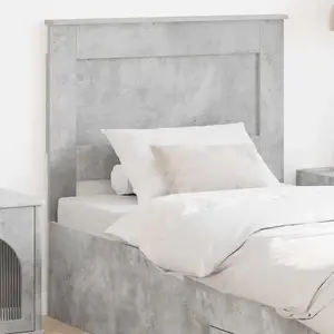 vidaXL Tête de lit avec tête de lit Gris béton 75 cm Bois d'ingénierie pas cher