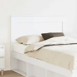 vidaXL Tête de lit avec tête de lit Blanc 120 cm Bois d'ingénierie pas cher
