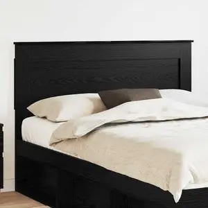 vidaXL Tête de lit Chêne noir 160 cm Bois d'ingénierie pas cher