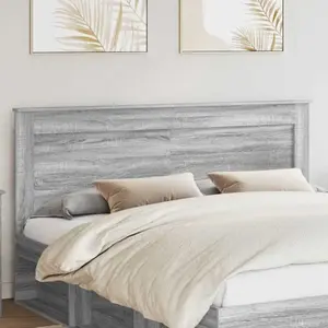 vidaXL Tête de lit Gris Sonoma 200 cm Bois d'ingénierie pas cher