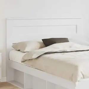 vidaXL Tête de lit blanc 140 cm Bois composite pas cher