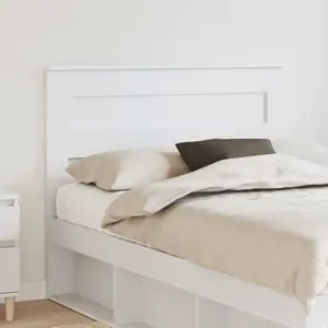 vidaXL Tête de lit blanc 135 cm Bois composite pas cher