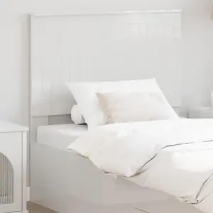 vidaXL Tête de lit Blanc Brillant 90 cm Bois d'ingénierie pas cher