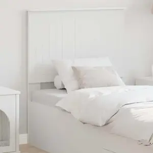 vidaXL Tête de lit avec tête de lit Blanc 80 cm Bois d'ingénierie pas cher