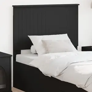 vidaXL Tête de lit avec tête de lit Chêne noir 90 cm Bois d'ingénierie pas cher