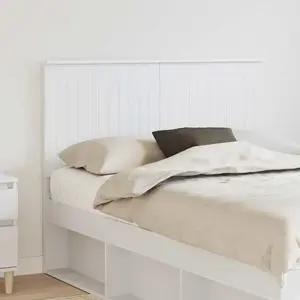vidaXL Tête de lit avec tête de lit Blanc 120 cm Bois d'ingénierie pas cher
