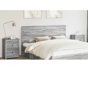 vidaXL vidaXL Tête de lit Gris Sonoma 200 cm Bois d'ingénierie pas cher