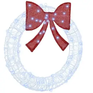Comparateur de prix : vidaXL Couronne avec 60 LED Blanc froid 76 x 8.5 x 76 cm Acrylique