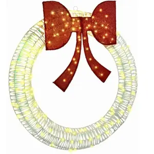 Comparateur de prix : vidaXL Vidaxl Couronne Avec 150 Led Blanc Chaud 120 Cm Pet
