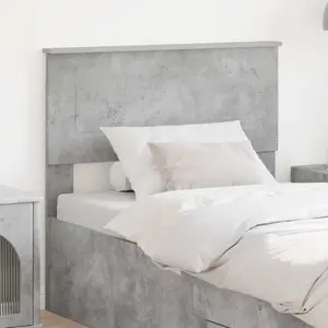 vidaXL Tête de lit avec tête de lit Béton Gris 75 cm Bois composite pas cher