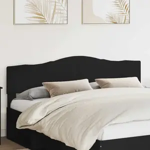 vidaXL Tête de lit en bois noir imitation chêne 200 cm pas cher