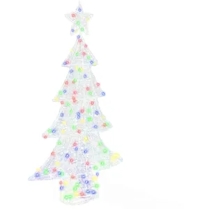 vidaXL Vidaxl Sapin De Noël Avec 160 Led Multicolore 150 Cm Acrylique pas cher