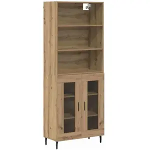 vidaXL Highboard Artisan-Eiche 69,5 x 34 x 180 cm pas cher