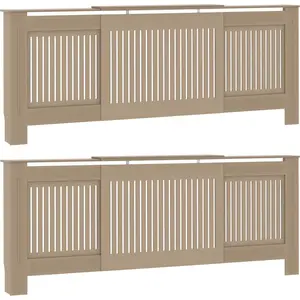 Comparateur de prix : vidaXL Cache-Radiateur 2 pcs Marron (142-205) x 20.5 x 81.5 cm