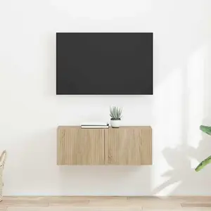 vidaXL Armoire TV murale 2 pcs Sonoma 60 x 31 x 29,5 cm Bois composite pas cher