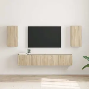 vidaXL Meuble TV mural 2 pcs Sonoma 30 x 31 x 60 cm Bois d'ingénierie pas cher