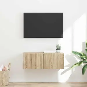 vidaXL Meuble TV mural Sonoma 60 x 31 x 29.5 cm Bois d'ingénierie pas cher