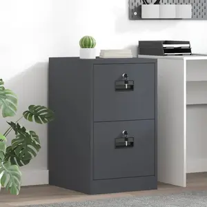 Comparateur de prix : vidaXL Cabinet de Dossier avec tiroir Anthracite 44 x 50 x 106.5 cm