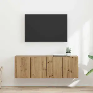 vidaXL Meuble TV mural 2 pcs Chêne artisanal 59,5 x 31 x 40 cm pas cher