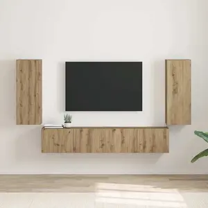 vidaXL Meuble TV mural 2 pcs Chêne artisan 30 x 31 x 80 cm pas cher