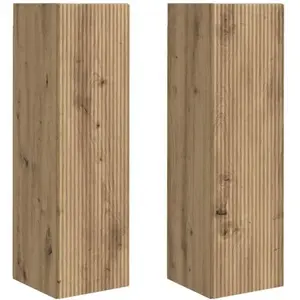 vidaXL Meuble TV mural 2 pcs Chêne artisan 30 x 31 x 100 cm pas cher