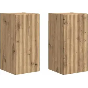 vidaXL Meuble TV mural 2 pcs Chêne artisan 30 x 31 x 60 cm pas cher