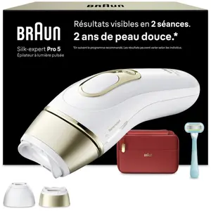 Ãpilateur IPL Braun Silk-expert Pro 5 PL5221 Blanc et Or pas cher