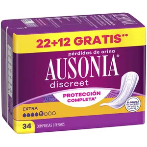 Ausonia Discreet serviettes d’incontinence extra 34 unités pas cher