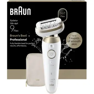 Comparateur de prix : Épilateur BRAUN Silk·épil 9 Flex, Wet & Dry, couleur : blanc