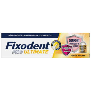 Comparateur de prix : Fixodent Pro Ultimate Crème Adhésive Goût Neutre 40 Grammes