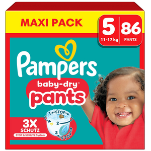 Pampers Baby-Dry Pants, taille 5 Junior 11-17kg, Maxi Pack (1 x 86 Pan...