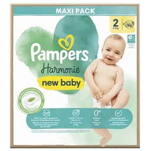Pampers Couches Harmonie Gr. 2 Mini, 4kg - 8kg, Maxi Pack (1x104 couch...