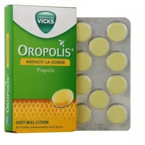 Oropolis propolis miel citron vicks 20 pastilles sans sucres pas cher