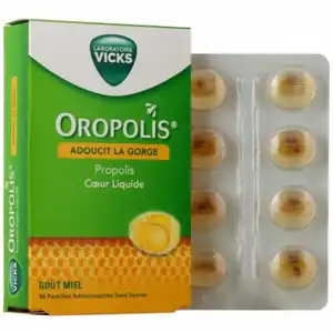 Comparateur de prix : Oropolis vicks propolis coeur liquide miel 16 pastilles