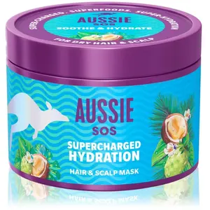 Aussie SOS Supercharged Hydration masque hydratant apaisant cheveux et cuir chevelu 500 mlVendu paramazon
