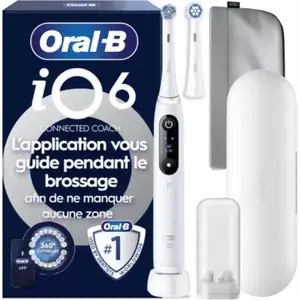 Brosse à dents électrique ORAL-B iO6 Series White Luxe Edition pas cher