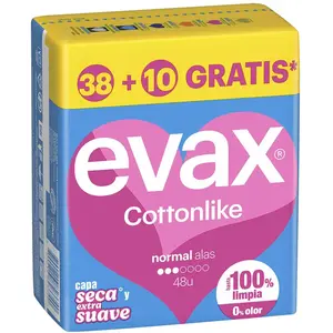 Coussinets Evax Cottonlike normaux ailes 48 u pas cher