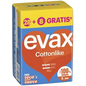 Coussinets Evax Cottonlike Super Wings 36 u pas cher