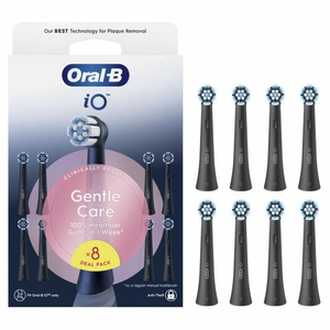 Brossettes - ORAL-B - iO refills Gentle Care - Pack de 8 - Noir