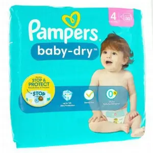 PAMPERS Baby dry 12h taille 4 - 9à14kg x30 couchesVendu parpharmacie-prado-mermoz