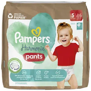 Pampers Harmonie Pants T5 (12-17 Kg) Avec Emballage Papier Recyclable