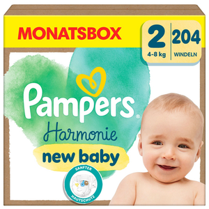 Comparateur de prix : 204 Couches Harmonie Taille 2 (4kg - 8kg) - Pampers TU