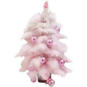 LESHP décoration d'arbre de Noël Mini sapin de Noël en plumes jouet 45CM pas cher